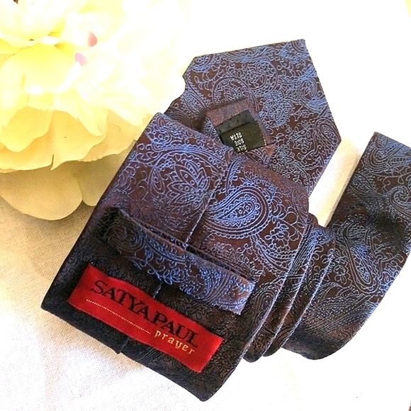 Satya Paul Parsley Design Silk Neck Tie, NWOT - Picture 2 of 9